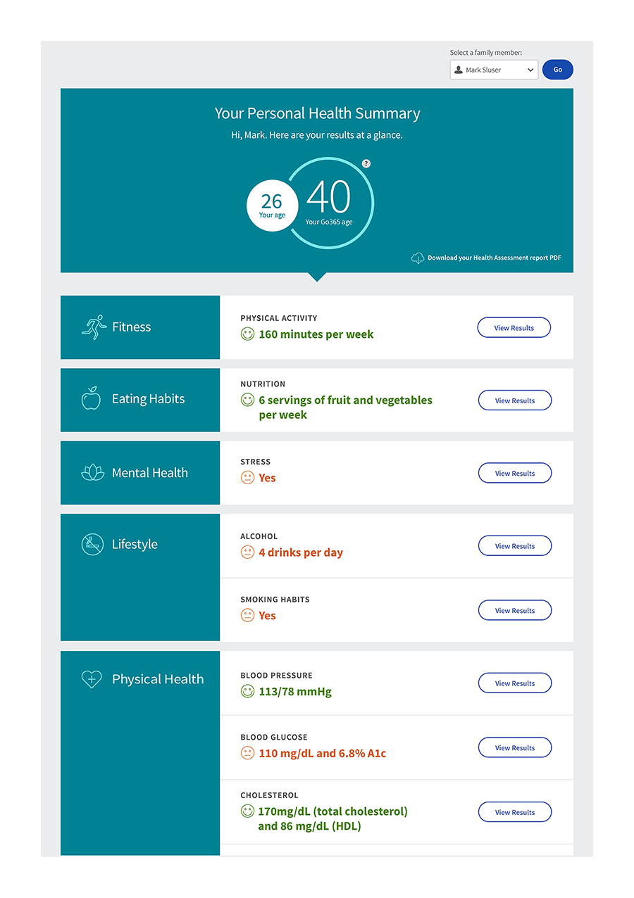 health assessment ux ui